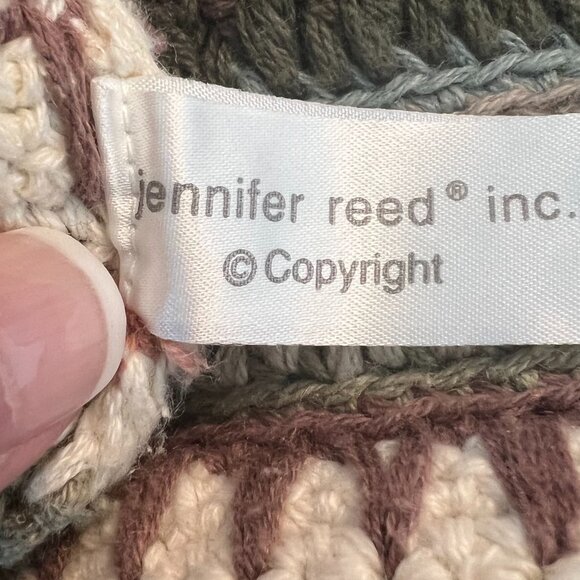 Curio Hand Knit Women's Sweater, Neutral Stripe, Size L, Cotton/Ramie Blend - Picture 6 of 8